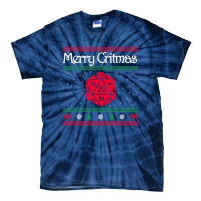 Funny Merry Critmas Christmas D20 Rpg Board Game Role Tie-Dye T-Shirt