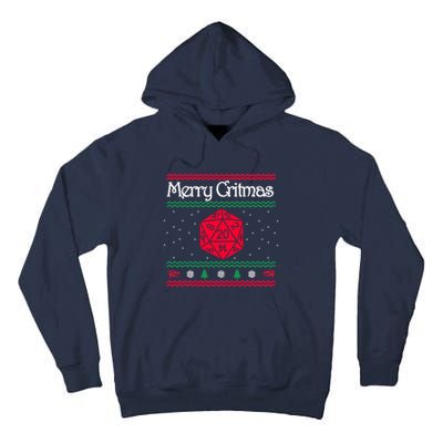 Funny Merry Critmas Christmas D20 Rpg Board Game Role Tall Hoodie