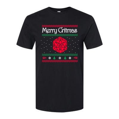 Funny Merry Critmas Christmas D20 Rpg Board Game Role Softstyle CVC T-Shirt