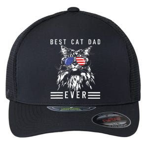 Funny Maine Coon Cat Best Cat Dad Ever Funny Cat Maine Coon Flexfit Unipanel Trucker Cap