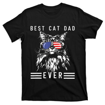 Funny Maine Coon Cat Best Cat Dad Ever Funny Cat Maine Coon T-Shirt