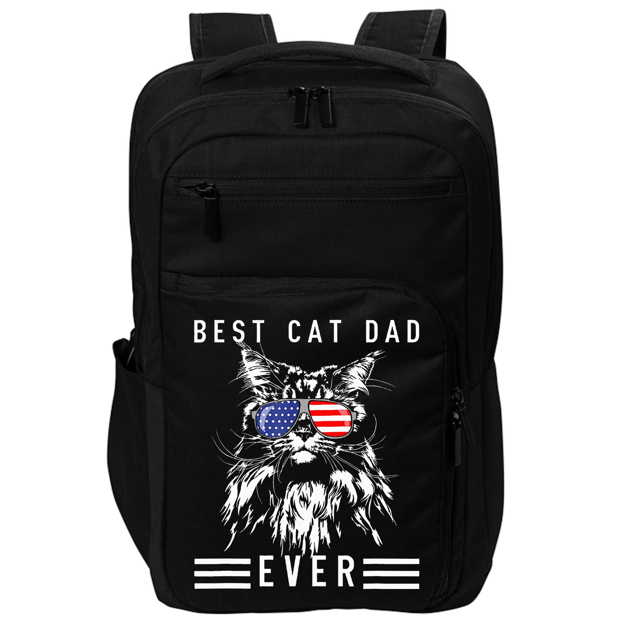 Funny Maine Coon Cat Best Cat Dad Ever Funny Cat Maine Coon Impact Tech Backpack