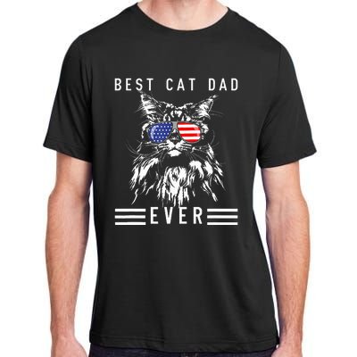 Funny Maine Coon Cat Best Cat Dad Ever Funny Cat Maine Coon Adult ChromaSoft Performance T-Shirt