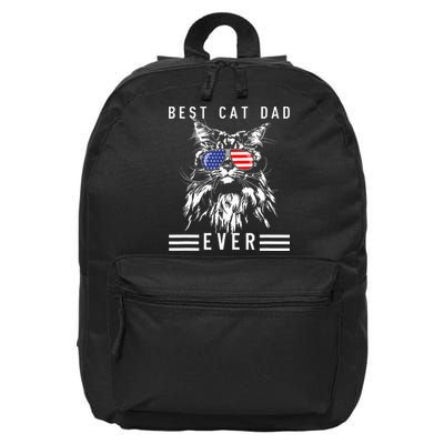 Funny Maine Coon Cat Best Cat Dad Ever Funny Cat Maine Coon 16 in Basic Backpack