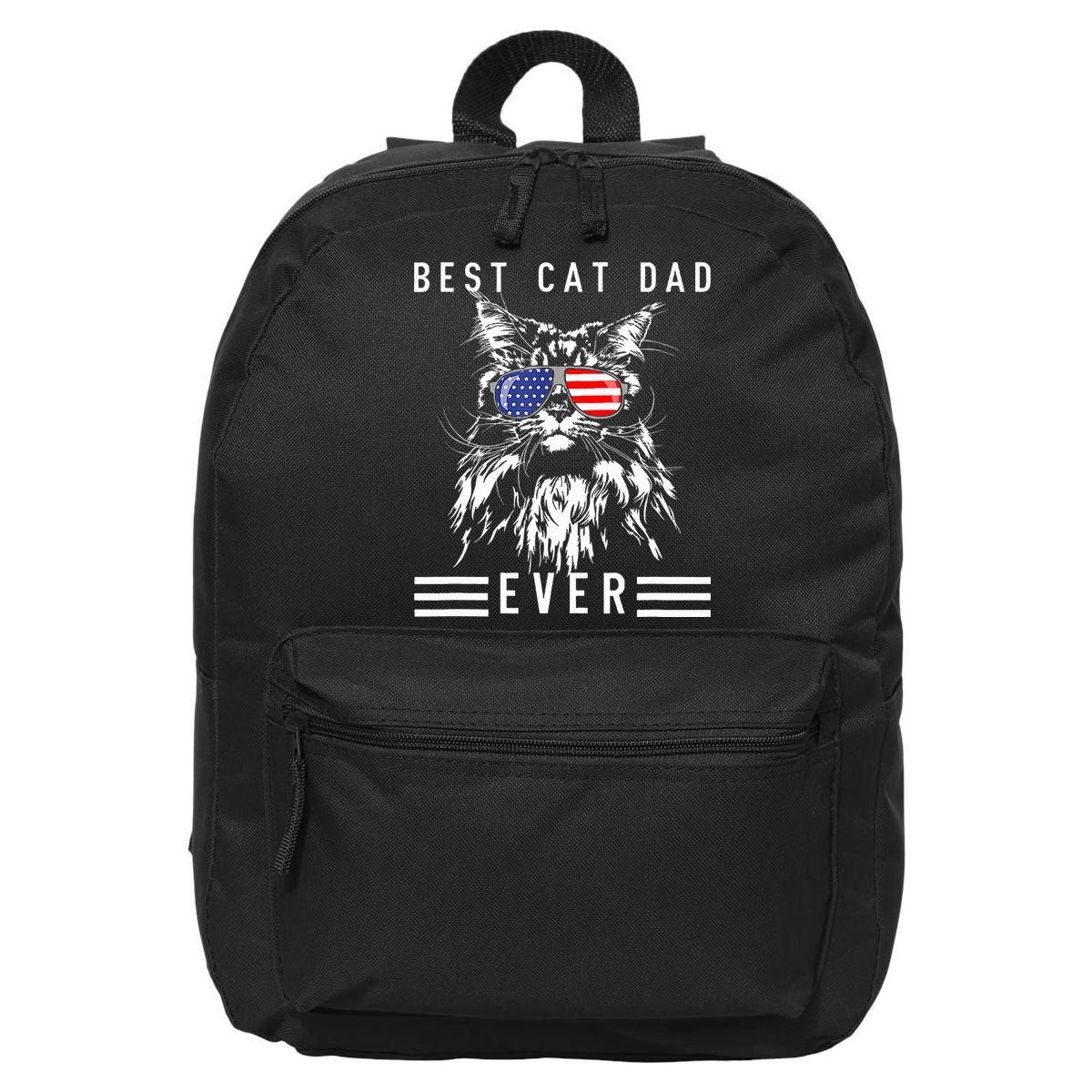 Funny Maine Coon Cat Best Cat Dad Ever Funny Cat Maine Coon 16 in Basic Backpack