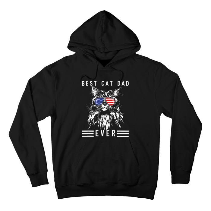 Funny Maine Coon Cat Best Cat Dad Ever Funny Cat Maine Coon Tall Hoodie