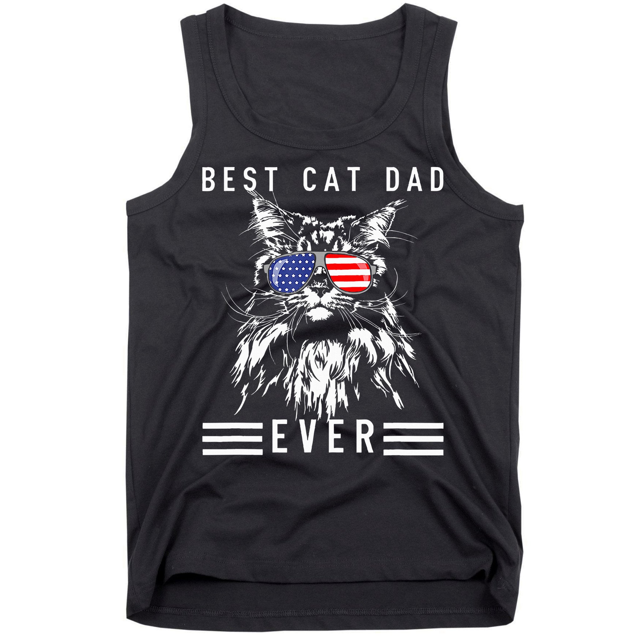 Funny Maine Coon Cat Best Cat Dad Ever Funny Cat Maine Coon Tank Top