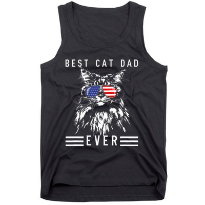 Funny Maine Coon Cat Best Cat Dad Ever Funny Cat Maine Coon Tank Top