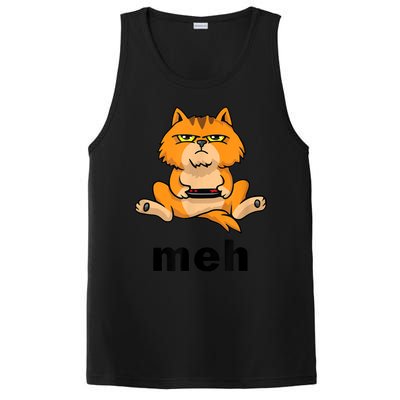 Funny Meh Cat Video Game Gift For Cat Lovers PosiCharge Competitor Tank