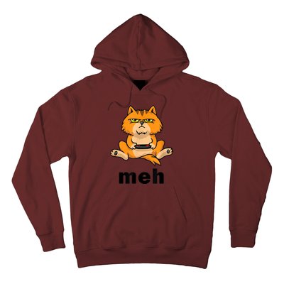 Funny Meh Cat Video Game Gift For Cat Lovers Hoodie