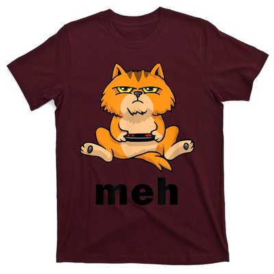 Funny Meh Cat Video Game Gift For Cat Lovers T-Shirt