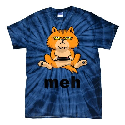 Funny Meh Cat Video Game Gift For Cat Lovers Tie-Dye T-Shirt