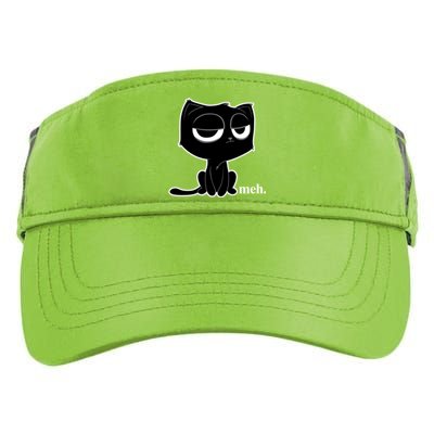 Funny Meh Cat Cool Gift Cute Kitty Cat Hooded Cool Gift Funny Gift Adult Drive Performance Visor