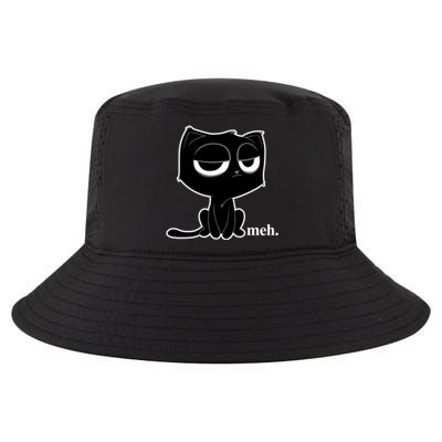 Funny Meh Cat Cool Gift Cute Kitty Cat Hooded Cool Gift Funny Gift Cool Comfort Performance Bucket Hat