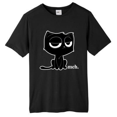 Funny Meh Cat Cool Gift Cute Kitty Cat Hooded Cool Gift Funny Gift Tall Fusion ChromaSoft Performance T-Shirt