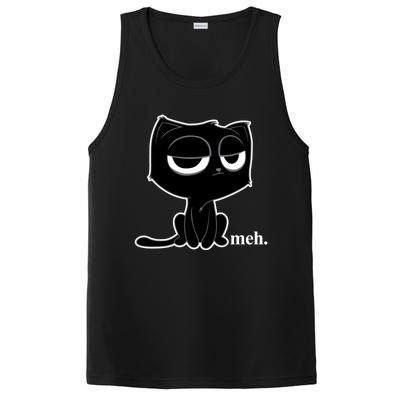 Funny Meh Cat Cool Gift Cute Kitty Cat Hooded Cool Gift Funny Gift PosiCharge Competitor Tank