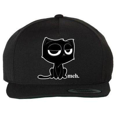 Funny Meh Cat Cool Gift Cute Kitty Cat Hooded Cool Gift Funny Gift Wool Snapback Cap