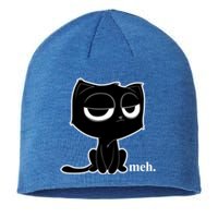 Funny Meh Cat Cool Gift Cute Kitty Cat Hooded Cool Gift Funny Gift Sustainable Beanie