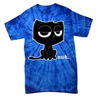 Funny Meh Cat Cool Gift Cute Kitty Cat Hooded Cool Gift Funny Gift Tie-Dye T-Shirt