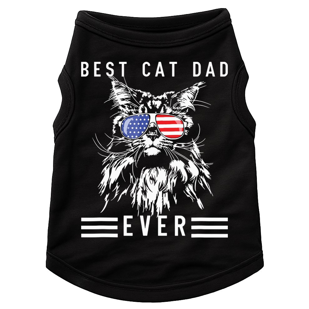 Funny Maine Coon Cat Best Cat Dad Ever Funny Cat Maine Coon Doggie Tank
