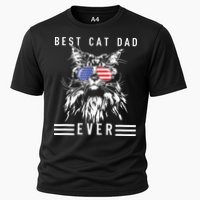 Funny Maine Coon Cat Best Cat Dad Ever Funny Cat Maine Coon Cooling Performance Crew T-Shirt
