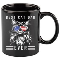 Funny Maine Coon Cat Best Cat Dad Ever Funny Cat Maine Coon 11oz C Handle Ceramic Mug