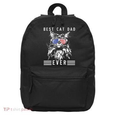 Funny Maine Coon Cat Best Cat Dad Ever Funny Cat Maine Coon 16 in Basic Backpack