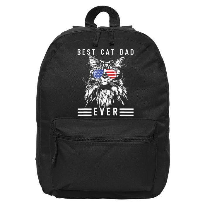Funny Maine Coon Cat Best Cat Dad Ever Funny Cat Maine Coon 16 in Basic Backpack
