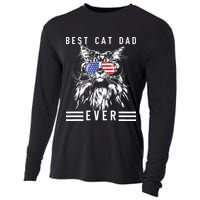 Funny Maine Coon Cat Best Cat Dad Ever Funny Cat Maine Coon Cooling Performance Long Sleeve Crew