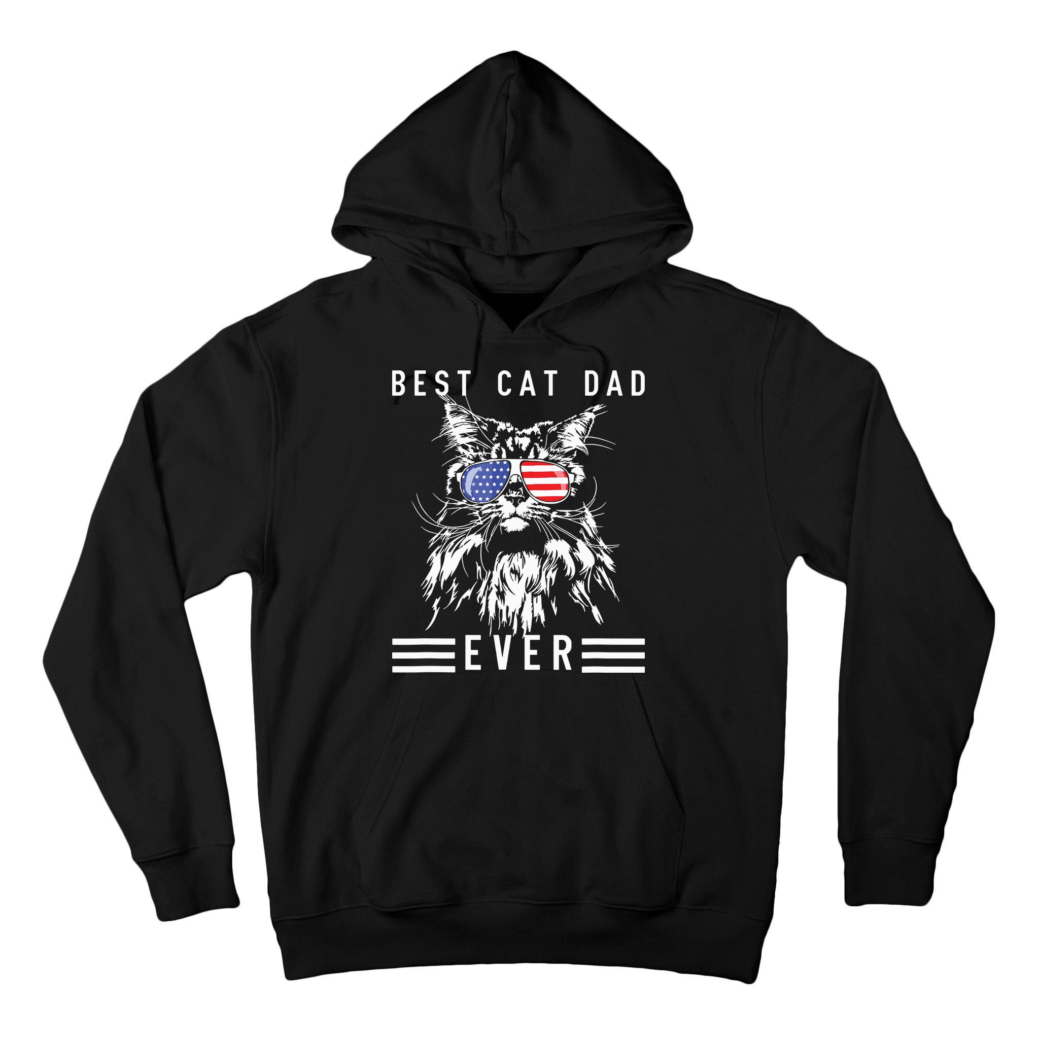 Funny Maine Coon Cat Best Cat Dad Ever Funny Cat Maine Coon Tall Hoodie
