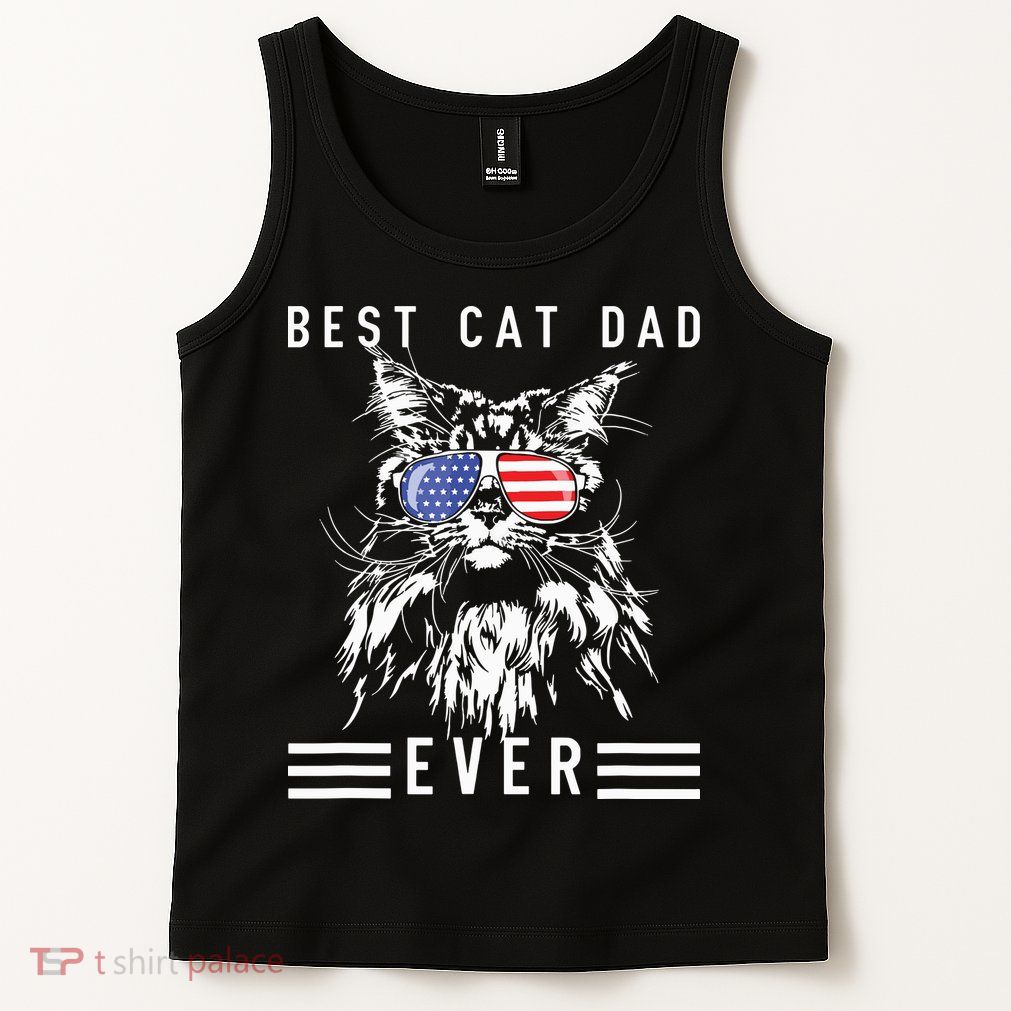 Funny Maine Coon Cat Best Cat Dad Ever Funny Cat Maine Coon Tank Top