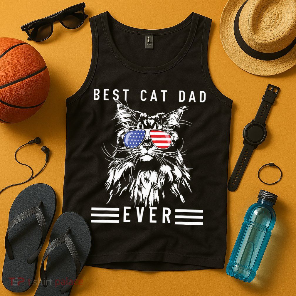 Funny Maine Coon Cat Best Cat Dad Ever Funny Cat Maine Coon Tank Top