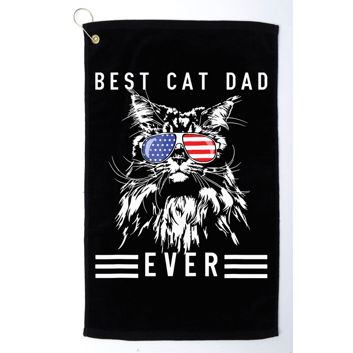 Funny Maine Coon Cat Best Cat Dad Ever Funny Cat Maine Coon Golf Towel