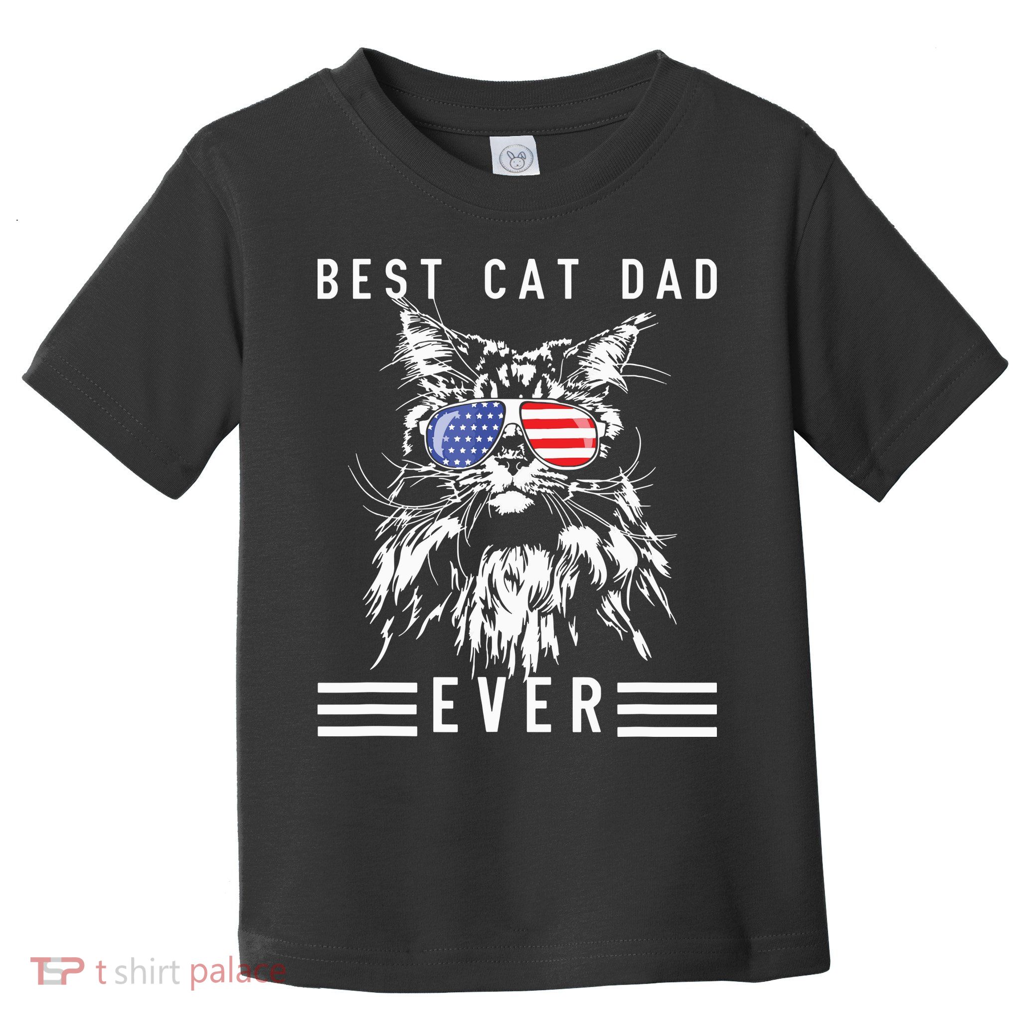 Funny Maine Coon Cat Best Cat Dad Ever Funny Cat Maine Coon Toddler T-Shirt