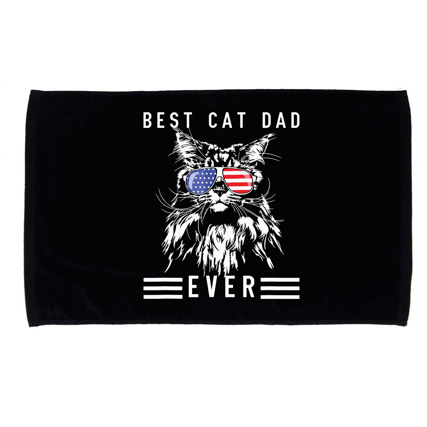 Funny Maine Coon Cat Best Cat Dad Ever Funny Cat Maine Coon Microfiber Hand Towel