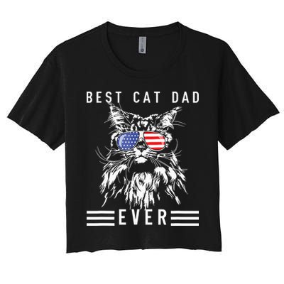 Funny Maine Coon Cat Best Cat Dad Ever Funny Cat Maine Coon Crop Top