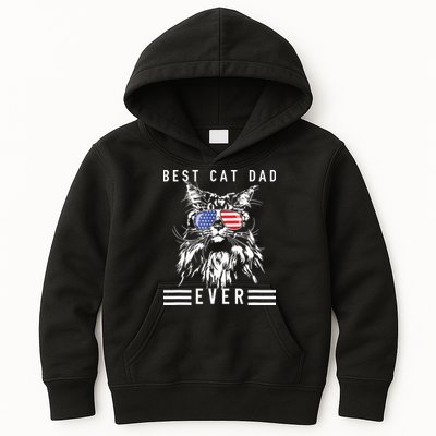 Funny Maine Coon Cat Best Cat Dad Ever Funny Cat Maine Coon Kids Hoodie