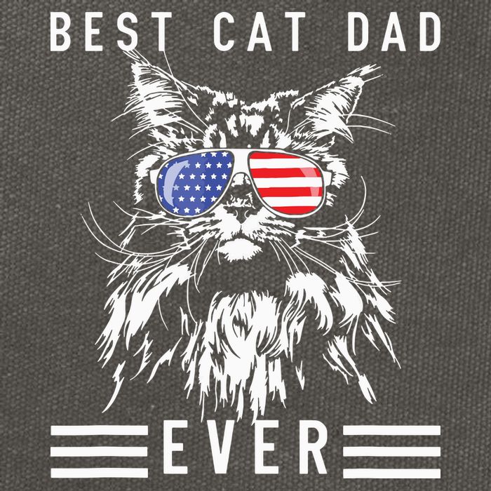 Funny Maine Coon Cat Best Cat Dad Ever Funny Cat Maine Coon Cotton Canvas Backpack