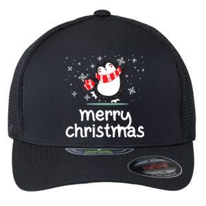 Funny Merry Christmas Funny Penguin Christmas Meaningful Gift Flexfit Unipanel Trucker Cap