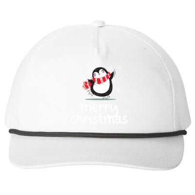 Funny Merry Christmas Funny Penguin Christmas Meaningful Gift Snapback Five-Panel Rope Hat