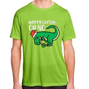 Funny Merry Christmas Oh No Trex Funny Xmas Dino Adult ChromaSoft Performance T-Shirt