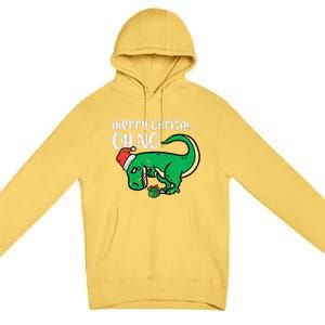 Funny Merry Christmas Oh No Trex Funny Xmas Dino Premium Pullover Hoodie