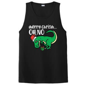 Funny Merry Christmas Oh No Trex Funny Xmas Dino PosiCharge Competitor Tank