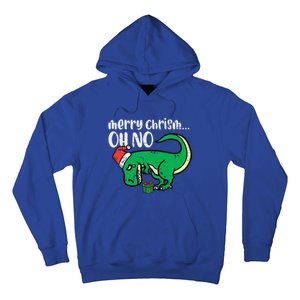 Funny Merry Christmas Oh No Trex Funny Xmas Dino Hoodie