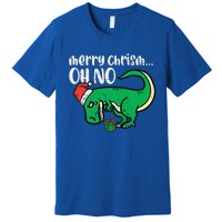 Funny Merry Christmas Oh No Trex Funny Xmas Dino Premium T-Shirt