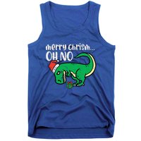 Funny Merry Christmas Oh No Trex Funny Xmas Dino Tank Top