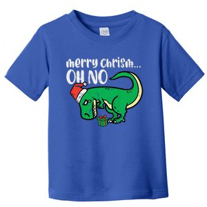 Funny Merry Christmas Oh No Trex Funny Xmas Dino Toddler T-Shirt