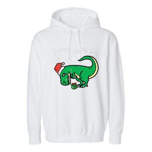 Funny Merry Christmas Oh No Trex Funny Xmas Dino Garment-Dyed Fleece Hoodie