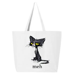 Funny Meh Cat Gift For Cat Lovers 25L Jumbo Tote