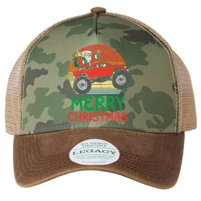 Funny Merry Christmas Santa Monster Truck Xmas Legacy Tie Dye Trucker Hat